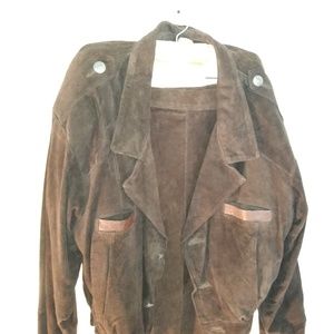 Exquisite leather bomber with skirt.